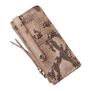 NWT‎ Hobo International Womens Leather Peak Slim Continental Wallet Sand Snake